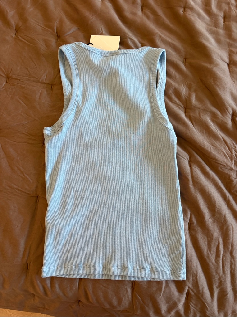 Aritzia Light Blue Ribbed Tank - Picture 3 of 3